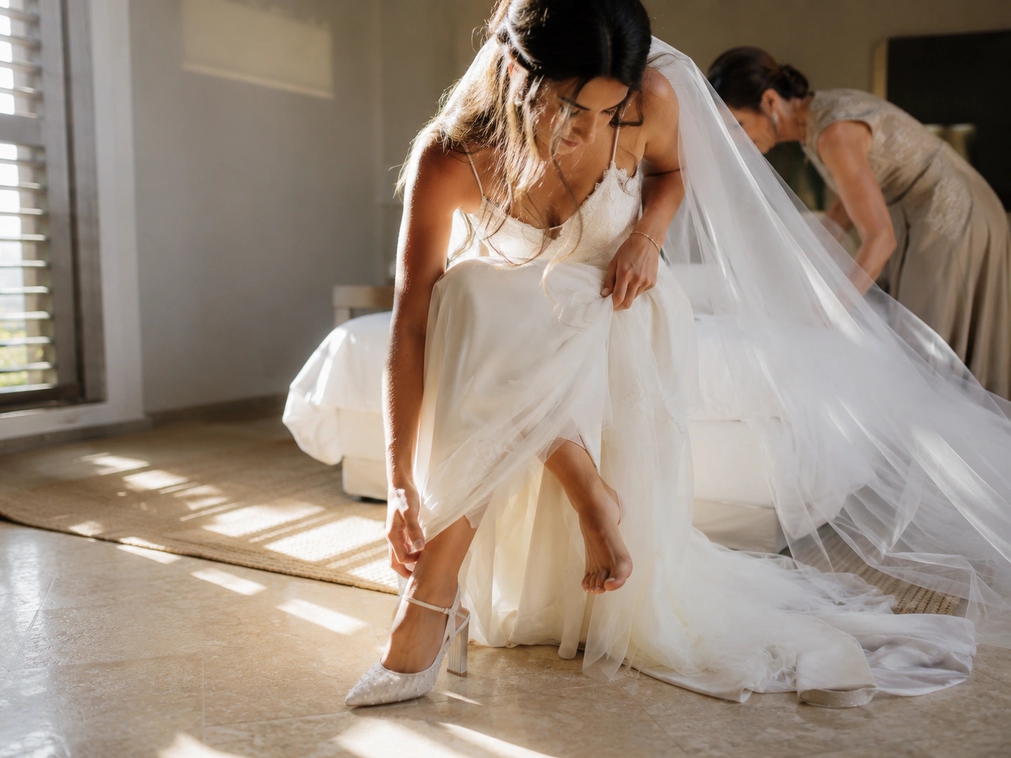 Préparatifs de la mariée avant une cérémonie de mariage en Suisse romande